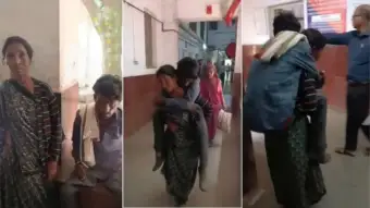 মেলেনি স্ট্রেচার, পঙ্গু ভাইকে কাঁধে চাপিয়ে হাসপাতালের ওয়ার্ডে অসহায় দিদি, রইল ভিডিয়ো