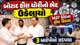 બોટાદ હીરા ચોરીનો ભેદ ઉકેલાયો; 43.11 લાખ રૂ.ના હીરા રિકવર, વેપારીએ નાયબ મુખ્યમંત્રીનો માન્ય આભાર