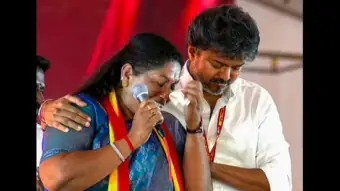 At bypoll rally, Vijay continues attack on Oppn DMK, AIADMK