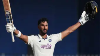 Devdutt Padikkal hits century as India reach 300/5 on Day 1 against Sri Lanka