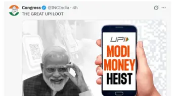 यूपीआई मर्चेंट भुगतान पर शुल्क को कांग्रेस ने बताया- मोदी सरकार की 'द ग्रेट UPI लूट'