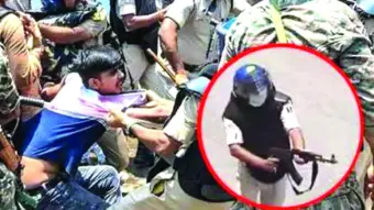 വിദ്യാര്‍ഥികള്‍ക്കു നേരേ എകെ-47; പോലീസുകാരനു സസ്‌പെന്‍ഷന്‍