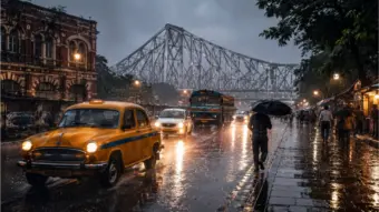 Kolkata Rain: কলকাতায়-সহ দক্ষিণবঙ্গে দফায় দফায় বৃষ্টি, জারি হলুদ সতর্কতা