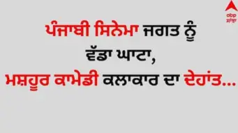 Punjabi Comedian Death: ਪੰਜਾਬੀ ਸਿਨੇਮਾ ਜਗਤ ਨੂੰ ਵੱਡਾ ਘਾਟਾ, ਮਸ਼ਹੂਰ ਕਾਮੇਡੀ ਕਲਾਕਾਰ ਦਾ ਦੇਹਾਂਤ, ਸਾਹ ਦੀ ਸਮੱਸਿਆ ਦੇ ਚਲਦਿਆਂ ਮੌਤ...