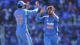 Kuldeep Yadav takes four-fer on ODI comeback