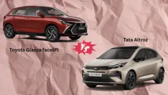 Toyota Glanza facelift vs Tata Altroz top variant spec comparison: price, engine, features