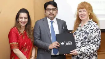 Pune: University Of Salford Confers Honorary Professorships On Vishwajeet Kadam, Asmita Jagtap
