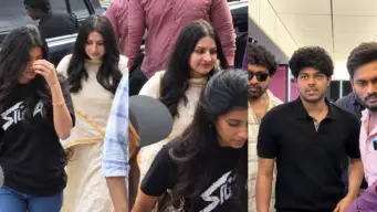 Sigma: CM Vijay's wife Sangeetha Sornalingam watches son Jason Sanjay's directorial debut on opening day
