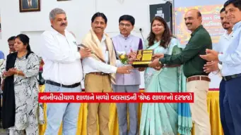 વલસાડ જિલ્લાની શ્રેષ્ઠ શાળા બની નાનીવહીયાળ હાઈસ્કૂલ! આચાર્ય શૈલેશકુમાર પટેલનું ભવ્ય સન્માન