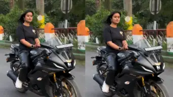 Viral Video : தலைக்கவசம் அணியாமல் பைக்கில் ஸ்டைலாக சாகசம் செய்த பெண்.. ரூ.16,000 அபராதம்!