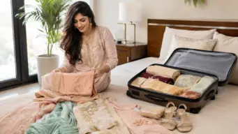 डेस्टिनेशन वेडिंग के लिए कैसे चुनें ट्रैवल-फ्रेंडली फॉर्मल आउटफिट्स?