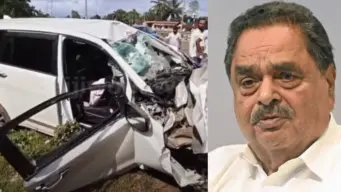 ಮಾಜಿ ಸಚಿವ ಬಿ. ರಮಾನಾಥ ರೈ ಪ್ರಯಾಣಿಸುತ್ತಿದ್ದ ಕಾರು - ಖಾಸಗಿ ಬಸ್‌ ನಡುವೆ ಅಪಘಾತ! ಡಿಕ್ಕಿ ರಭಸಕ್ಕೆ ಕಾರು ಜಖಂ