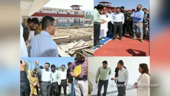 DC Shahzad Alam inspects ongoing construction works at JNV Mirhama