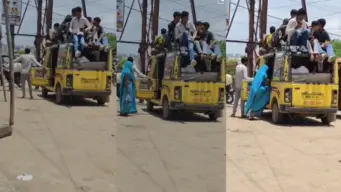 मुरैना में यातायात नियमों की अनदेखी! वैन में क्षमता से ज्यादा यात्रियों को बैठाया जा रहा, हादसे की आशंका