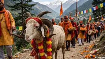 Lokjat Yatra 2026:​​ मां नंदा​​ की यात्रा में सबसे आगे क्यों चलता है 4 सींगों वाला मेढ़ा? जानें कहां तक जाता है चौसिंग्या खाडू​​