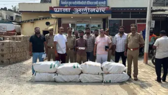 चंदौली में 1.25 करोड़ का गांजा बरामद, कंटेनर के गुप्त बॉक्स से पकड़ी गई बड़ी खेप!