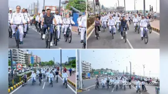 Dr. Mansukh Mandaviya, Raksha Khadse Lead BRICS Friendship Cycling Event in Visakhapatnam