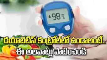 డయాబెటిస్ కంట్రోల్‌లో ఉండాలంటే.. ఈ అలవాట్లు పాటించండి