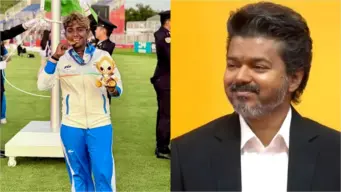 ഏഷ്യന്‍ ഗെയിംസിലെ സ്വര്‍ണ മെഡല്‍ നേട്ടം; കൗമാര താരത്തിന് 75 ലക്ഷം പാരിതോഷികം പ്രഖ്യാപിച്ച്‌ വിജയ് സര്‍ക്കാര്‍