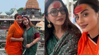 अक्षरा सिंह बाबा के दर्शन करने पहुंची महाकाल की नगरी, मां नीलिमा सिंह भी आई नजर