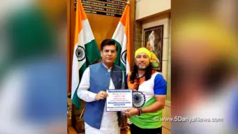 Cyclist Somen Debnath Reaches Chandigarh During Nationwide Bicycle Campaign