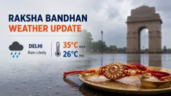 Delhi Weather on Raksha Bandhan: Rain likely today, dry spell from August 29