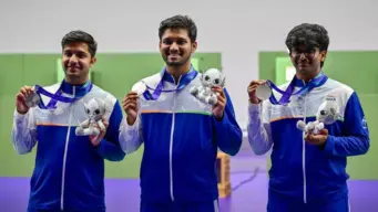 India's Rifle Trio Wins Three Medals in Men's 10m Air Rifle at Asian Games 2026