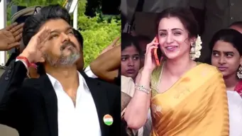 Vijay's First Flag-Hoisting As CM, Trisha Joins