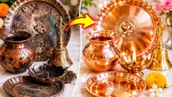पूजा के​​ पुराने तांबे-पीतल के काले पड़े बर्तन फिर दिखेंगे नए जैसे, बस करें ये काम