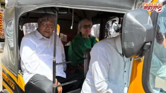 Chandrakant Patil News : पुण्यात मंत्री चंद्रकांत पाटलांचा रिक्षातून प्रवास; VIP ताफा ठेवला बाजूला, गणेश मंडळांना धावत्या भेटी!