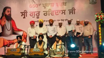 Tanda witnesses spectacular drone show celebrating the legacy of Sri Guru Ravidas Ji