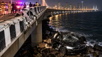 Mumbai Coastal Road Accident: BMW Car Falls From Bridge, Three People Killed