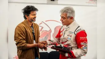 ಸಿಲ್ವರ್‌ಸ್ಟೋನ್ ರೇಸ್‌ಟ್ರಾಕ್‌ನಲ್ಲಿ ತಲೈವಾ-ತಲಾ ಮಿಲನ: ಅಜಿತ್‌ಗೆ ಪ್ರೀತಿಯ ಕಾರು ಗಿಫ್ಟ್ ನೀಡಿದ ದಳಪತಿ ವಿಜಯ್!