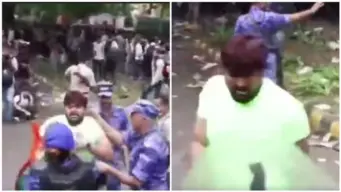 'Maaro Sir': Video Of Protester Confronting Police During Parliament March Goes Viral