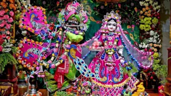 શ્રી બલરામ જયંતિના પાવન દિવસે હરે કૃષ્ણ મંદિર ભાડજ ખાતે 66 દિવસની ભવ્ય ઝૂલણ યાત્રાનું સમાપન