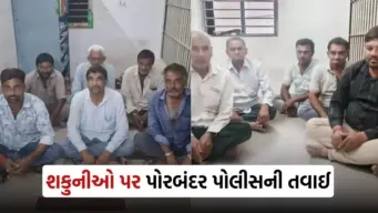 પોરબંદરમાં પોલીસનો સપાટો: જિલ્લામાં 8 સ્થળોએ જુગારધામ પર દરોડા, 8 મહિલાઓ સહિત 41 જુગારીઓ ઝડપાયા.