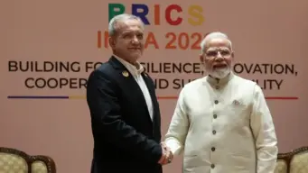 Iran President। দিল্লির মাটি থেকে আমেরিকা-ইজরায়েলকে হুঁশিয়ারি ইরানের প্রেসিডেন্টের