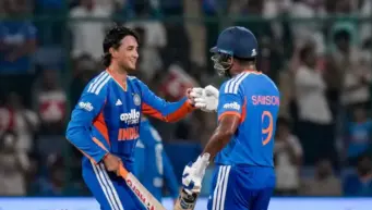 IND vs AFG 3rd T20I : ଆଫଗାନିସ୍ତାନକୁ ୨୨୨ ରନର ଟାର୍ଗେଟ୍ ଦେଲା ଭାରତ ; ଅଭିଷେକ୍ ଓ ସାମସନଙ୍କ ବିସ୍ଫୋରକ ବ୍ୟାଟିଂ