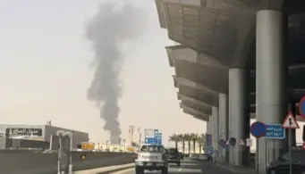 Saudi Arabia: Flames and black smoke seen near Riyadh international airport after "hostile aerial threat" alert amid growing tensions with Houthis
