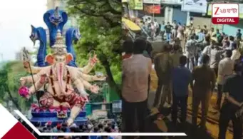 WATCH: 'ভুলেশ্বরচা রাজা'র শোভাযাত্রায় ভয়ংকর অঘটন! ভেঙে পড়ল বিশাল গণেশ প্রতিমা, গণপতির চাপে মৃত...