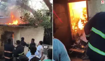 Ulhasnagar : एकाच घराला दिवसातून दोनदा आग