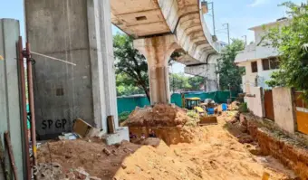 Hyderabad: Deep earth excavation works beneath HMRL metro pillars raise safety outcry