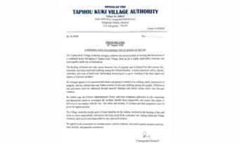 Manipur: Taphou Kuki Village Authority condemns house burning, issues 24-hour deadline