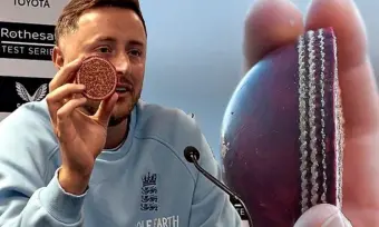 England bowlers saw match ball in half after taking five wickets each!