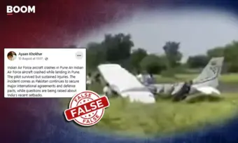 Video Of Pune Trainer Aircraft Crash Falsely Linked To Indian Air Force