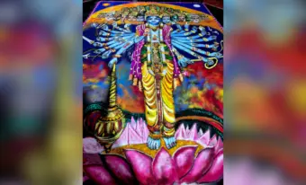 കനകക്കുന്നിലെ ഓണം ടൂറിസം വാരാഘോഷത്തില്‍ ശ്രദ്ധേയമായി ശ്രീകൃഷ്ണ വിശ്വരൂപത്തിന് ജീവൻ പകരുന്ന രംഗോലി