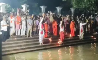 মোদীর জন্মদিনে নবদ্বীপে গঙ্গা আরতি, শ্রীবাস অঙ্গন ঘাটে বিধায়ক শ্রুতি শেখরের উদ্যোগ
