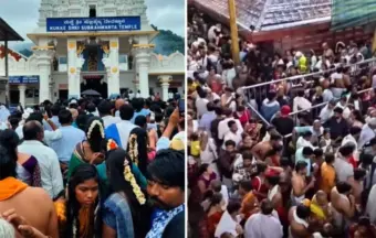 Massive Footfall at Coastal Karnataka Temples Due to Long Weekend Holidays; Lodges Full and Roads Congested