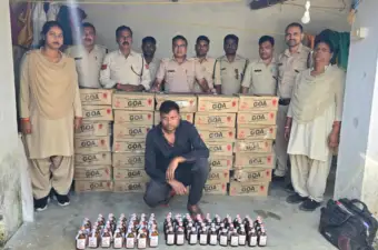 आबकारी उड़नदस्ते की बड़ी कार्रवाई, 2.50 लाख