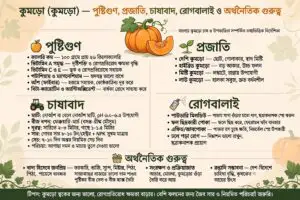 কুমড়ো: পুষ্টিগুণ, বিভিন্ন প্রজাতি, চাষাবাদ, রোগবালাই ও অর্থনৈতিক গুরুত্ব।